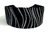 Bargain Headbands, White Dotted Swirls Over Black Elegant Formal Wear, Beautiful Headband