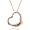 14k Rose Gold Diamond Heart Pendant, 17