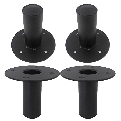 Seismic Audio - Metal-Top-Hat-4Pack - 4 Pack of Internal Top Hat Metal Speaker Pole Mounts for PA Speakers DJ Speakers