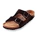 Womens Birkenstock Arizona Mocha Suede Soft Footbed Sandal - Clog ( Foam added to the...