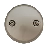 Two-hole Face Plate for Waste & Overflow, Satin Nickel Finish - Plumb USA