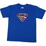 Youth Superman Royal Blue T-Shirt w/Silver Logo