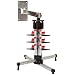 Plate-Mate WM12-345 Stainless Steel 12 Plates Space Saver Wall Mount Catering Rack, 4 Sided Column