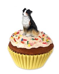 Australian Shepherd Figurine - Cup Cake - Trinket Box