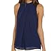 vanberfia Women's Casual Sexy Sleeveless Chiffon Blouse Summer Tops