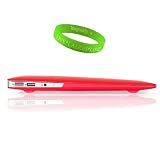 Ultra Protective Two-Piece Hard Shell Cover for 13.3 Inch MacBook Air (MC965ZP/A, MC966ZP/A) in Translucent Satin Pink + VanGoddy Live*Laugh*Love Wristband
