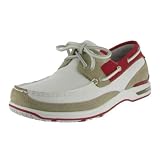 ROCKPORT Schooner Mens Boat Shoes Oxford Loafer White Khaki Red Suede Leather NIB by Rockport
