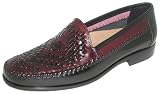 Giorgio Brutini A-Line Slip-On w/ Woven Vamp, Black/Wine, 12
