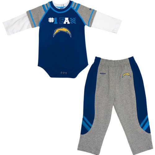 Reebok San Diego Chargers Infant Long Sleeve Creeper & Pant Set Infant 18 Months