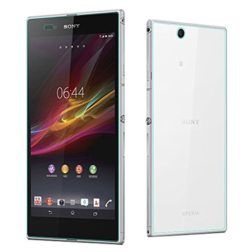 KVAGO for Sony Xperia Z Ultra Front + Back Tempered Glass Screen Protectors Anti Fingerprint Bubble Free Shatterproof Shockproof Protective Skin Film for Sony Xperia Z Ultra