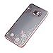 S6 Edge Plus Case,Samsung Galaxy S6 Edge+ Case,LANDFOX Crystal TPU Transparent Soft TPU Graden Flower Case For Samsung S6 Edge Plus (Rose Gold)