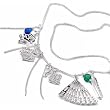 Rocawear White Gold Plated Rw Charm Necklace