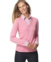 Karen Scott Sweater, Long Sleeve Layered Look V-Neck