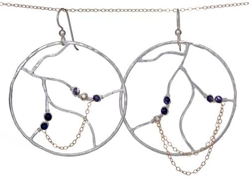 Branch Hoop Earring (Iolite)