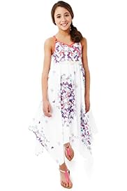 Autograph Pure Cotton Butterfly Print Handkerchief Hem Dress