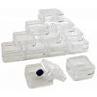 12 Square Bead Eyelets Storage Jars Stackable Organizer