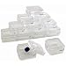 12 Square Bead Eyelets Storage Jars Stackable Organizer