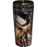 Star Wars Silver Buffalo SE0587ST Disney Star Wars Ep7 Captain Phasma Poster Stainless Steel Travel Mug, 16 oz, Multicolor
