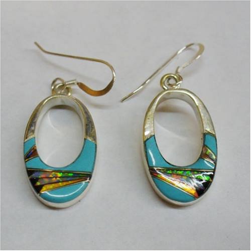 Click here to buy Southwest Sterling Silver Earrings with Turquoise, Coral, Lapis, and Other Semi Precious Gemstones.