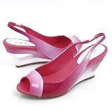 Qupid Beauty03 Wedges 7 Fuchsia (Pink)