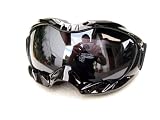 RAVS SKI SNOWBOARD BRILLE BLACK SILVER LENS!
