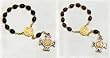 One Decade Finger Rosary with Black or Brown Beads, Medallion, and Cross - MADE IN ITALY