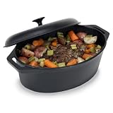 Heuck Pre-Seasoned 7-Quart Oval Roaster Black