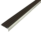 D112-2m 階段滑り止めノンスリップ　タイヤ付き ダークブラウン 穴アキ