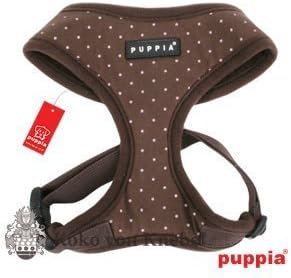 Puppia Dog Harness (Dotty A) - Brown, Medium
