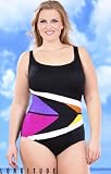 Longitude Fanclub Plus Size Tank One Piece Swimsuit - Women's Swimsuit Plus Size Swimsuit
