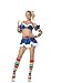 7pc. Starburst Incl Undersire Bra Top, Sleeves, Arm/leg Wamers, Gartered Skirt & Belt Med/lge Blue