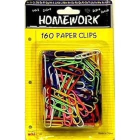 New-Paper Clips - Asst.Vinyl Colors - 1.25-160ct Case Pack 24 - 92845
