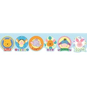Pooh Heffalump Die Cut Prepasted Wall Border