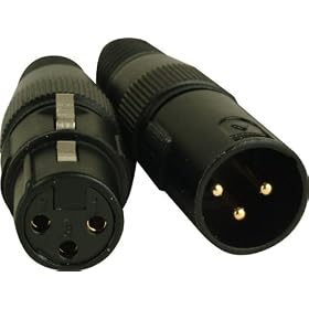 American DJ 3-Pin Male - Female XLR Connectors by 
