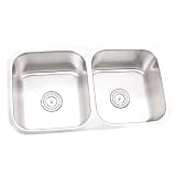 Buy 32 Inch - 16 Gauge Stainless Steel 50 50 Undermount Double Bowl Kitchen Sink by CBath