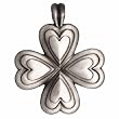 BICO AUSTRALIA JEWELRY (E309) - HEARTCLOVER - LUCKY IN LOVE - Comes with a Generic 18 inch (to 20in) Adjustable 4mm Black Rubber Necklace.