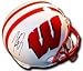 Lee Evans Wiscosin Badgers NCAA Hand Signed 8x10 Photograph Mini Helmet