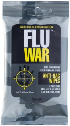 FLUWAR Hand Satinizer Wipes in Togo Bag [3 CT] - KILL 99.99% of Bacteria and Germs with Antibacterial & Sanitizing wipes designed for everyday use, travel and more!