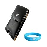 Motorola Droid X Vertical Noble Case with Optional Spring Clip ( BLACK) + Wisdom * Courage Wristband