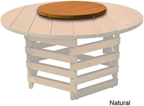 TROOPS BBQ Redwood Outdoor Lazy Susan, 29-Inch Diameter, Natural