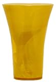 Colorful Art Glass yellow Trumpet Vase 7 1/2"H x 5 1/4"D