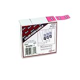 IMAGE OF Smead Barkley Compatible Numerical Labels, 1-1/2 x 1 Inches, Number 1, Pink, 500 per Roll (66701)
