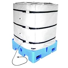 BriskHeat TOTE481-ADJ (IBC) Tote Wrap-Around Tote Tank Heater Bulk Container Heater, Min/Max: Perimeter: 160/192-Inch, Height: 48-Inch, 120VAC