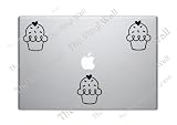 Cupcakes - Set of 3 Vinyl Decal Sticker for Computer Wall Car Mac Macbook and More