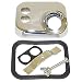 FIXTURE/PART HOSE REC KIT for MARBLE VACUUM BREAKER * Has 2 - 1/2" Holes just left of the hose to mount vacuum breaker * Fastens to shampoo bowl with steel bar with bolt & thumb nut included * Also included rubber gasket for receiver and vacuum breaker * Dimension of Receiver 3-1/4" x 2-3/4" * Material: CHROME PLASTIC * Color: Chrome * Also fits Collins Concept Bowl