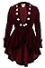 CSDttT Velvet Wine Waterfall - Red Burgundy Victorian Gothic Ruffle High-Low Jacket