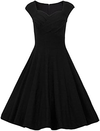 Totina Vintage 1950's Floral Spring Garden Party Picnic Dress Party Cocktail Dress S Solid Black