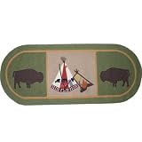Patch Magic 30-Inch by 72-Inch Indian Dancers Runner Rug
