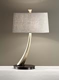 Murray Feiss 10084ESL 2 Light Armand Table Lamp, Ebonized Silver