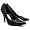 Patent Suede Style Stiletto Heel Pointy Toe Court Shoes Black Patent US Sz 9